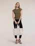 T-shirt with tulle sleeves and jewel embroidery image number 3