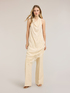 Robe asym&eacute;trique en satin avec drap&eacute; image number 2