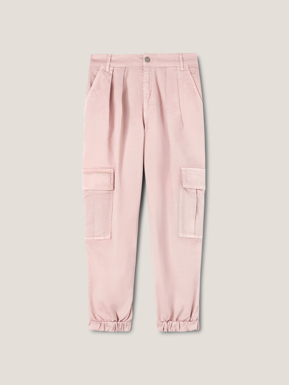 Cotton-blend cargo trousers