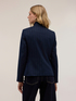Veste &agrave; rayures lurex avec boutonnage asym&eacute;trique image number 1