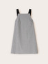 Short A-line dress with gingham pattern image number 4