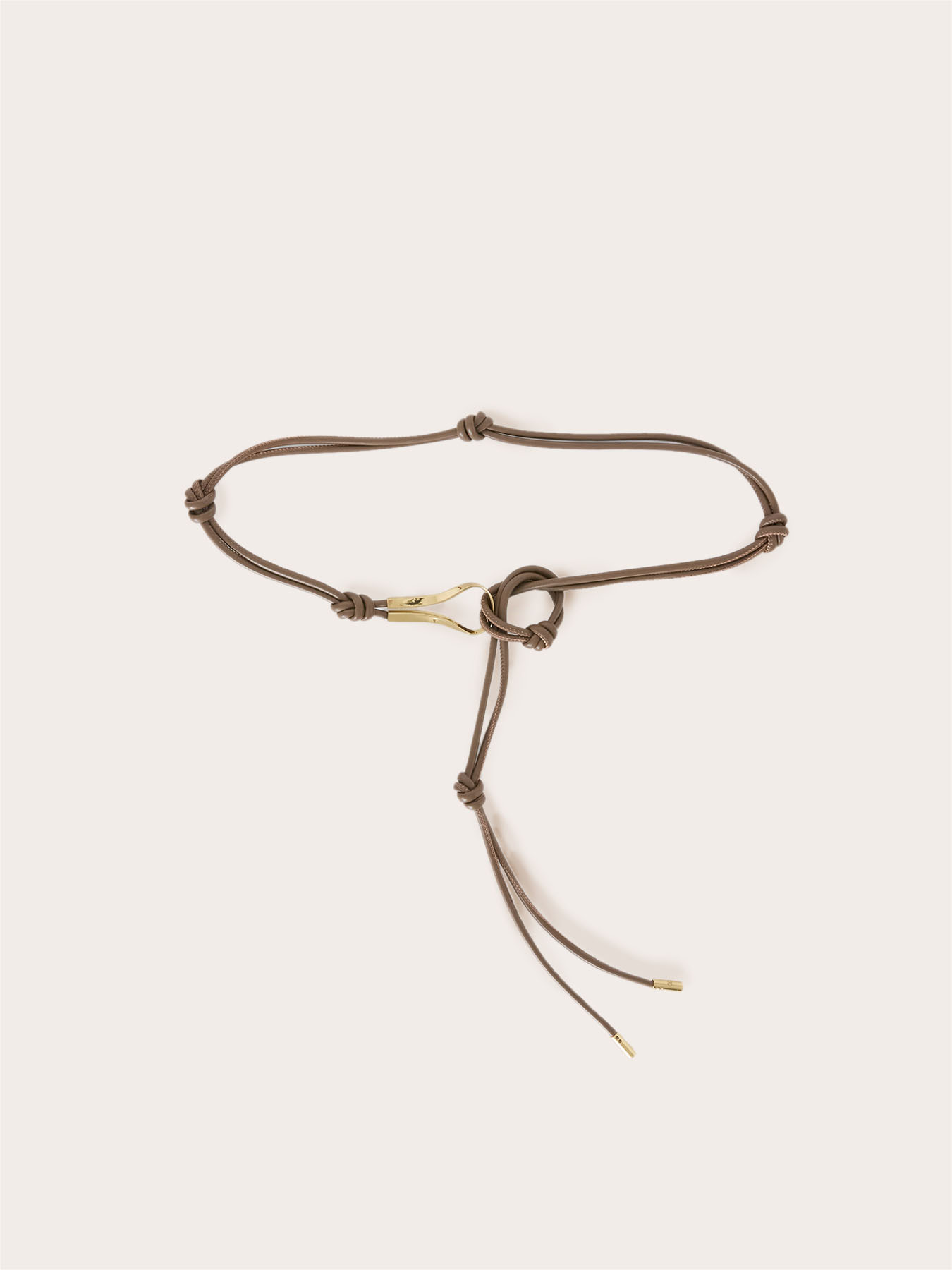 Cord belt with decorative knots image number 1