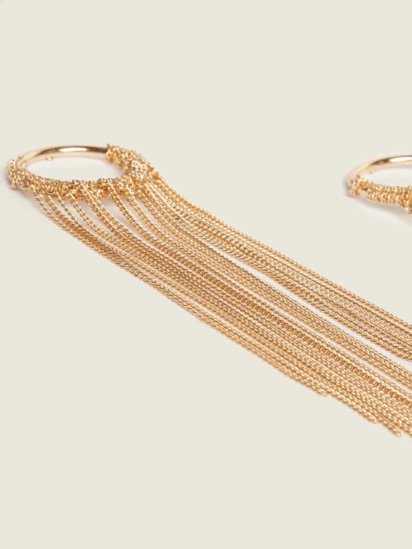 Orecchini a cerchio con maxi frange image number 1