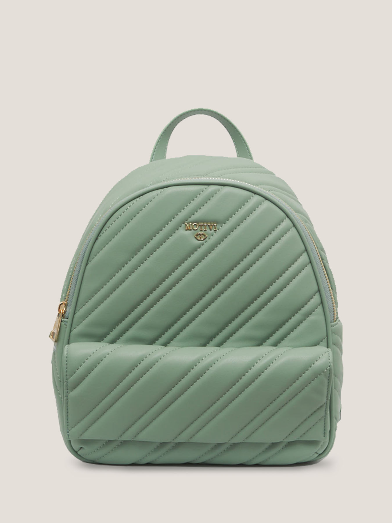 Sac &agrave; dos de moyenne taille en simili-cuir matelass&eacute; image number 0