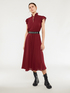 Midi dress with bow and ruching image number 0