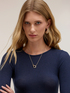 Ribbed T-shirt in modal blend image number 3