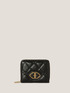 Kleines Portemonnaie mit umlaufendem Reißverschluss aus glänzendem Lederimitat image number 0