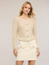 Cropped sequined knit cardigan image number 0