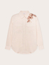Oversized shirt with lateral embroidery image number 4
