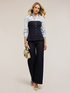 Denim bustier top with buttons image number 2