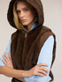 Hooded vest with quilted inserts image number 3