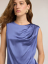 Top en satin avec drap&eacute; asym&eacute;trique image number 3