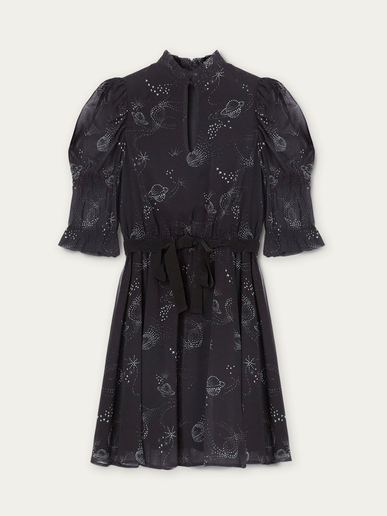 Vestito in georgette fantasia pianeti image number 3