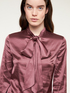 Satin blouse with bow image number 2