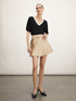 Short pleated belted skirt image number 3