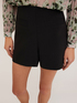 High-waist crepe fabric shorts image number 3
