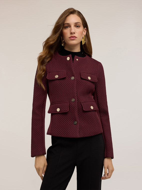 Gesteppte Jacke aus Scuba-Material