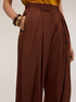 Pleated trousers in cr&ecirc;pe de chine image number 3