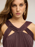 Robe longue en jersey lurex pliss&eacute; image number 3