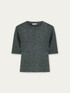 Lurex blend short sleeve sweater image number 3