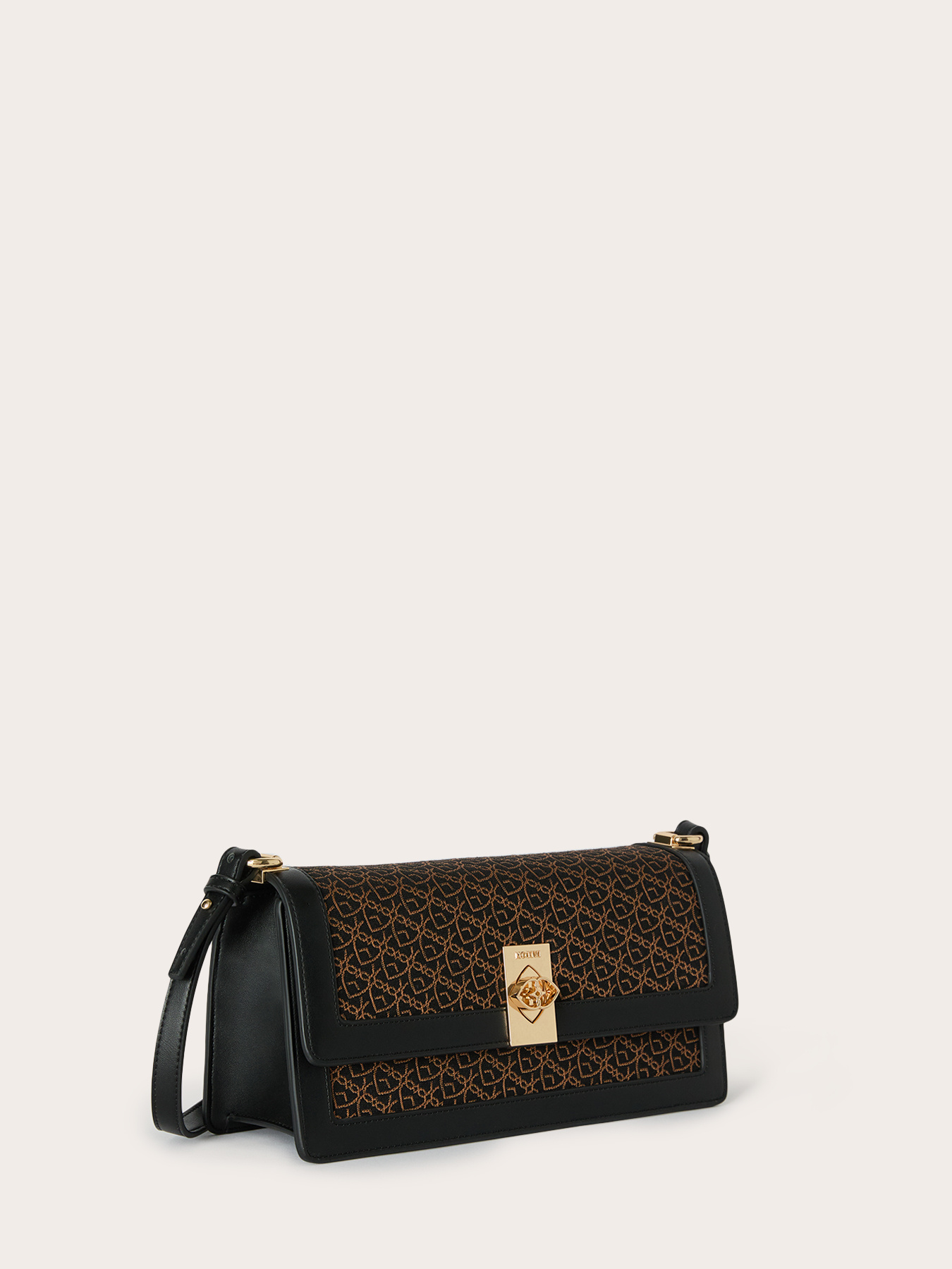 Umh&auml;ngetasche aus Jacquard mit Herzmuster image number 3