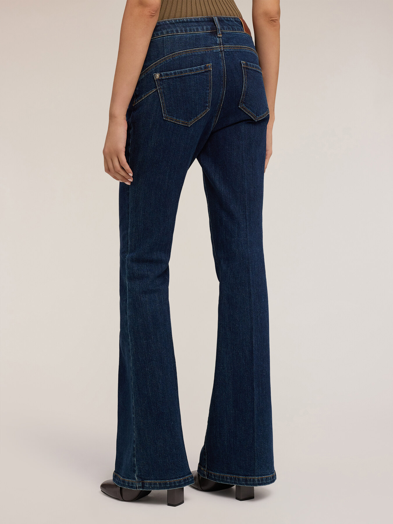 Flare jeans with jewel buttons image number 2
