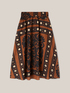 Ethnic pattern cotton midi circle skirt image number 3