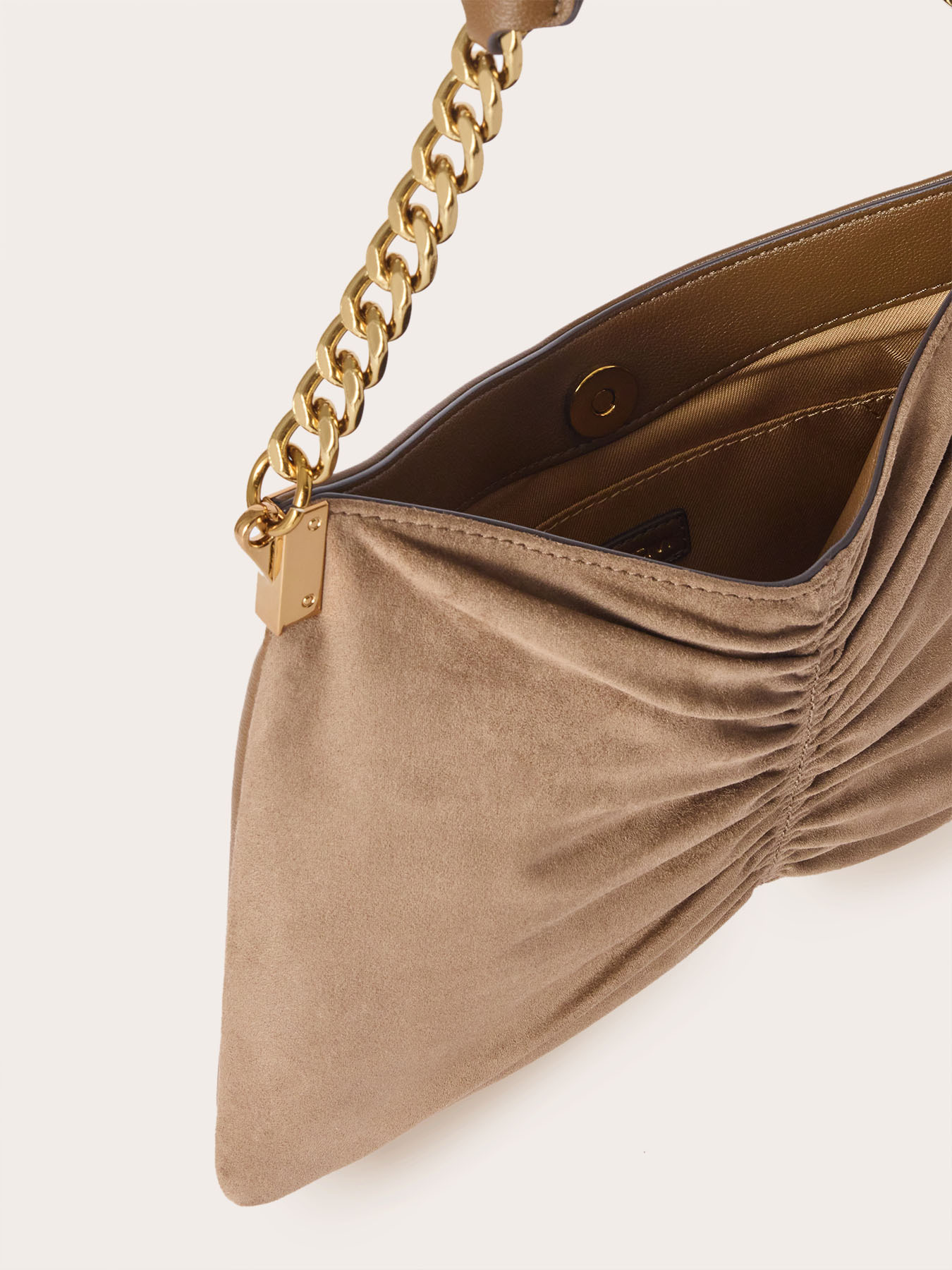 Draped shoulder bag with chain image number 4