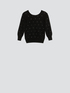 Angora blend sweater with rhinestones image number 3