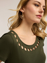 T-shirt with cut-out details image number 2