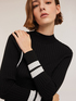 Funnel neck sweater with slit at hem image number 2