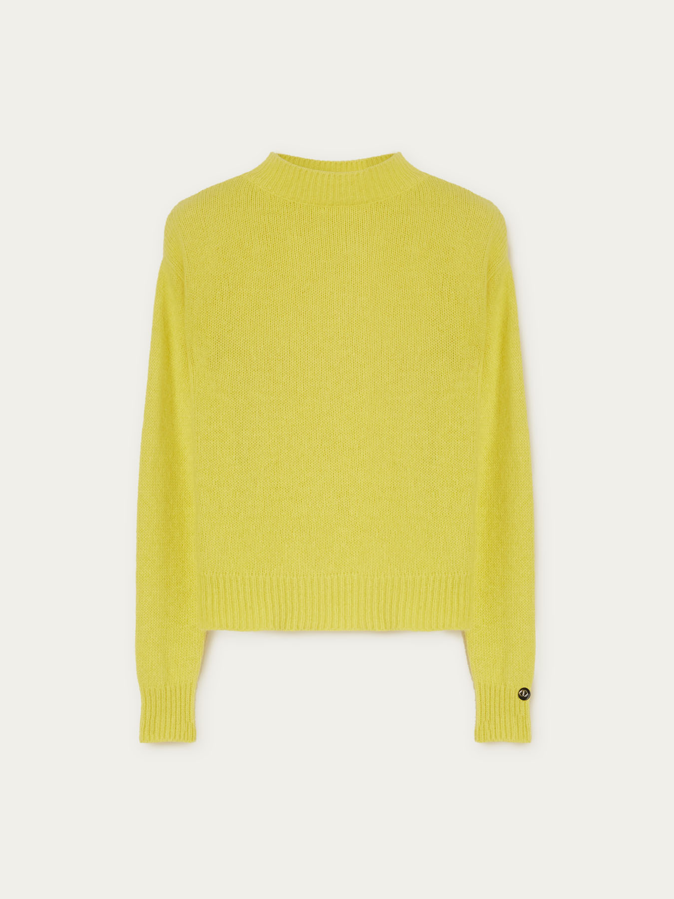 Pull &agrave; col montant angora m&eacute;lang&eacute; image number 3