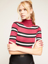 Striped lurex turtleneck sweater image number 2