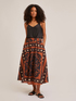 Ethnic pattern cotton midi circle skirt image number 0