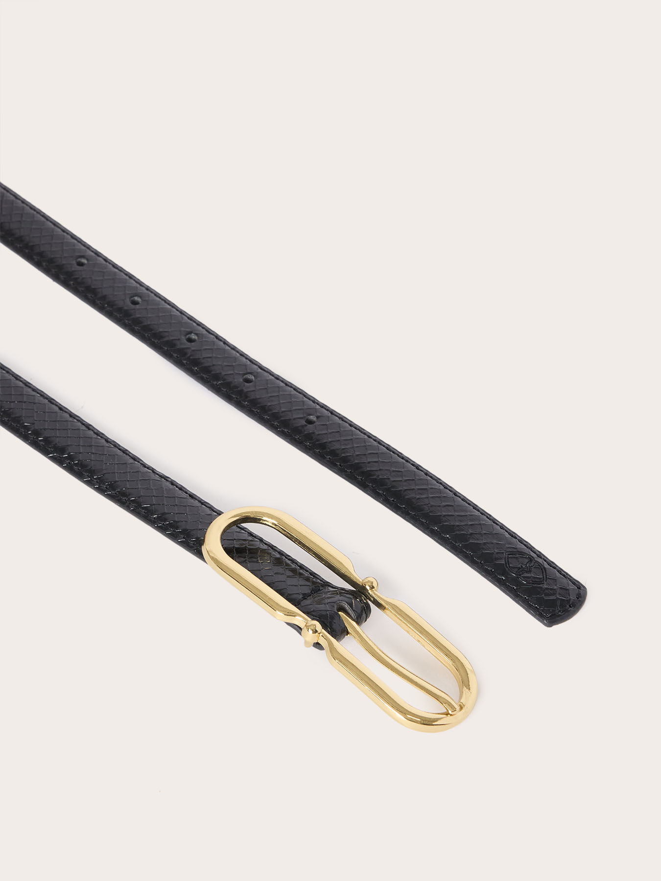 Ceinture fine &agrave; double boucle image number 2