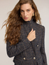 Double-breasted check wool-blend coat image number 3