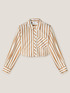Striped cropped shirt image number 4