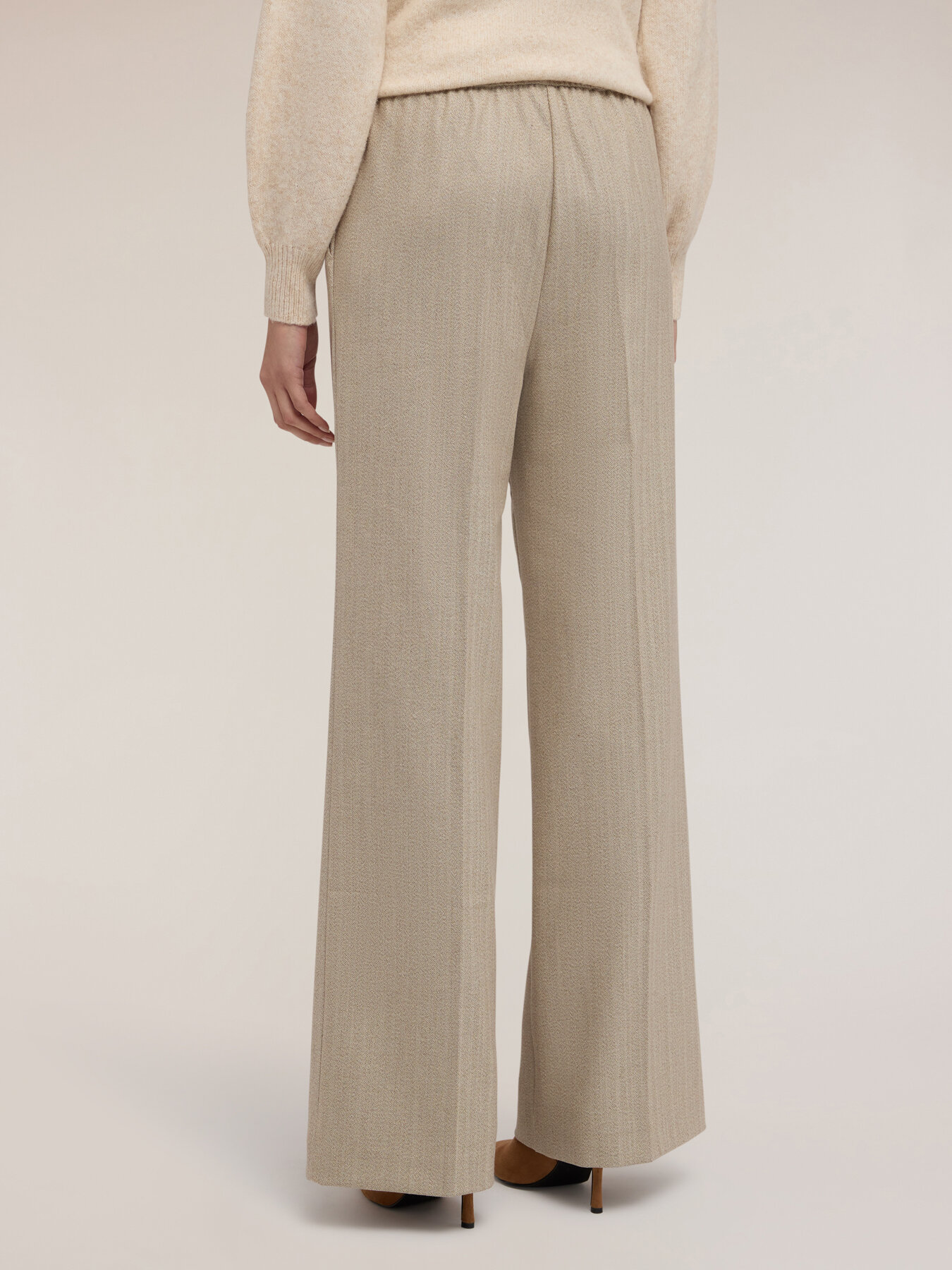 Palazzo pants in flannel image number 1