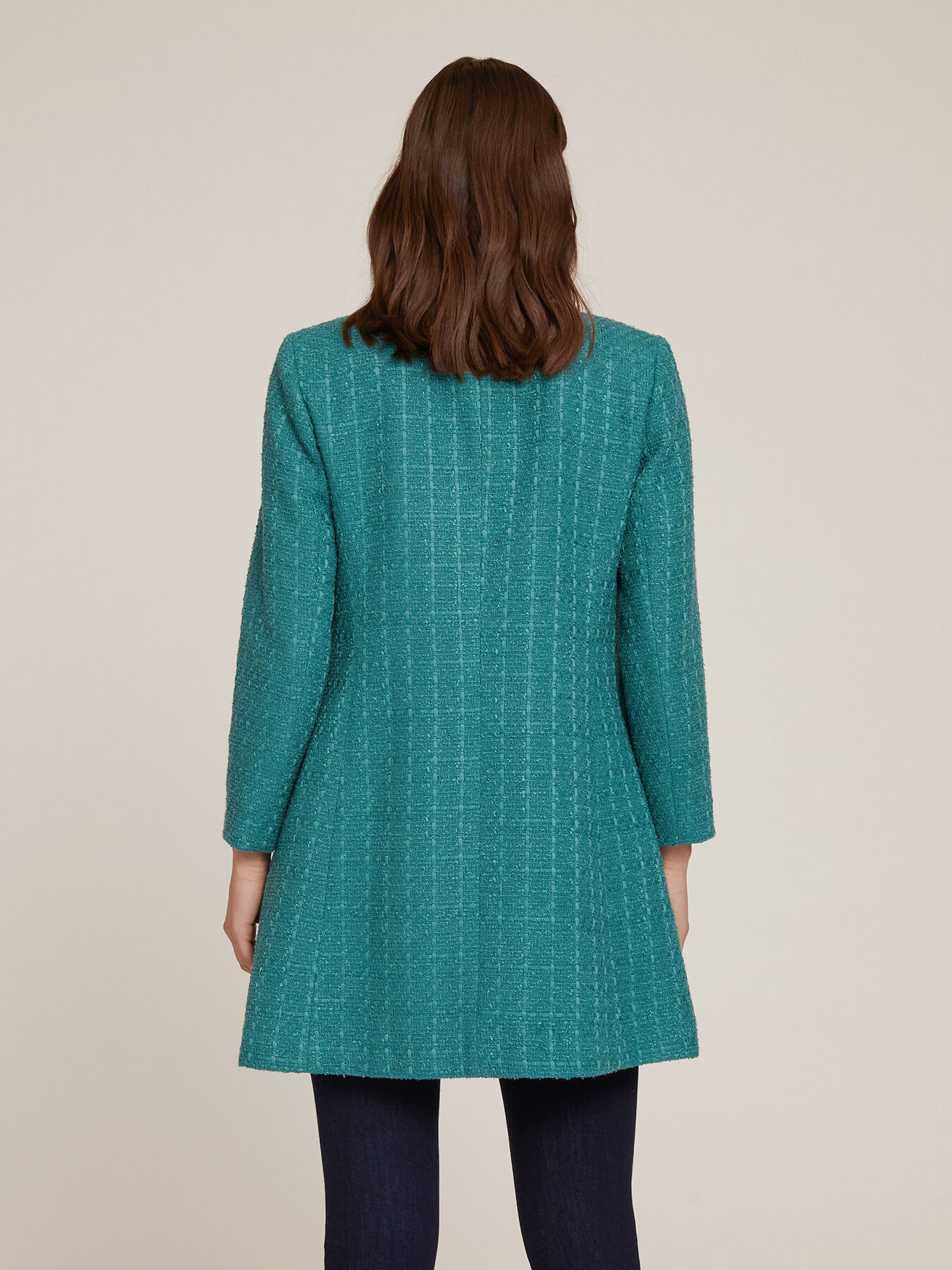 Cappotto senza collo in tweed image number 1