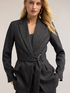 Tweed blazer with belt image number 3