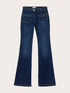 High-waisted flare jeans with jewel embellishment image number 4