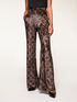Geometric patterned chenille flared trousers image number 2