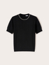 Maglia maniche corte con pietre image number 4