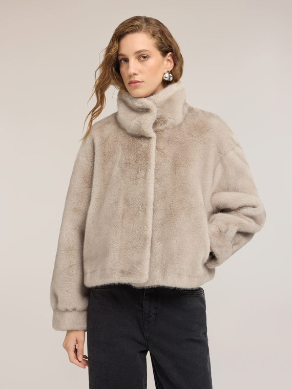 Winter jacket with high collar