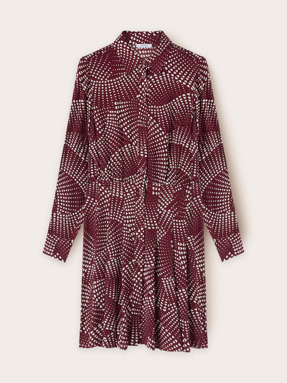 Heart-patterned shirtdress