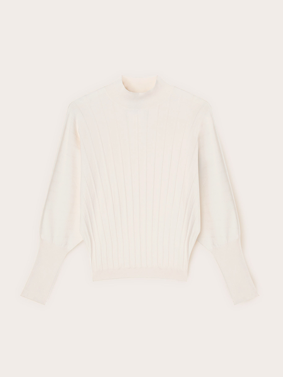 Oversized flat rib knit sweater
