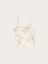 Satin top with floral print image number 4