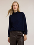 High-neck sweater in viscose blend with sequins image number 0