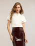 Camiseta de raso con escote de serafina image number 3