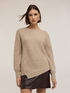 Asymmetrical cable-knit sweater image number 2